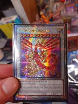 Crimson Dragon Duelist Nexus Quarter Century Secret Rare Card DUNE-EN038 - Image 1