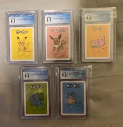 Pokemon Japanese Old Maid 2019 5 Card CGC Blue Label Grade 9.5 Bundle!!!!! - Image 1