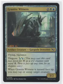 #206 2024 Magic Murders at Karlov Manor Foil Granite Witness Common - Image 1