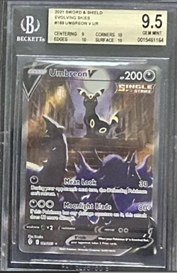 UMBREON V - BGS 9.5 - 2021 POKEMON - SWORD & SHIELD EVOLVING SKIES #189 FULL ART - Image 3