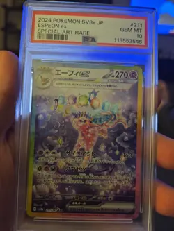 PSA 10 Espeon ex 211/187 SAR Pokemon TCG Terastal Festival SV8a Japanese - Image 1