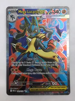 Pokemon TCG Mega Lucario Ex 160/132 English Mega Evolution Full Art NM - Image 2