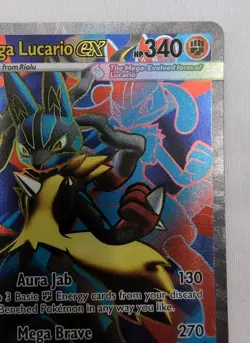 Pokemon TCG Mega Lucario Ex 160/132 English Mega Evolution Full Art NM - Image 4