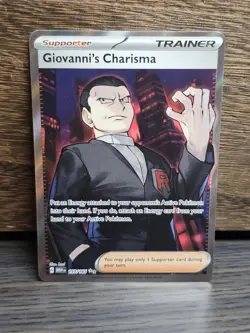 Giovanni's Charisma SR 197/165 Pokemon Scarlet & Violet Pokemon TCG 2023 NM - Image 1