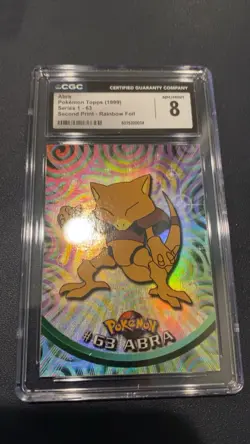 topps Pokemon TV Animation Edition Series 1 Rainbow Foil #63 Abra - Image 1