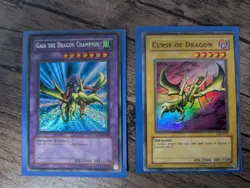 Yu-Gi-Oh! Gaia the Dragon Champion Secret Rare & Curse of Dragon Super Rare LOB - Image 1