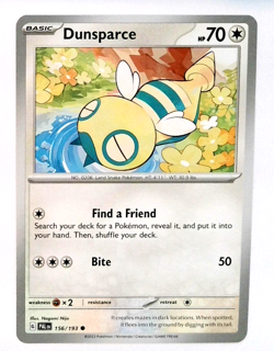 Pokemon Dunsparce Card 156/193 Paldea Evolved - Image 1