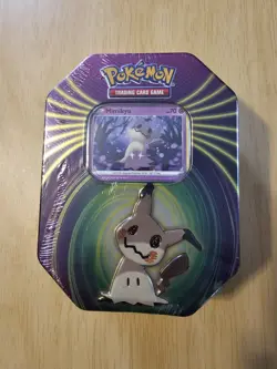 Pokemon TCG Tin mimikyu 3 Booster Packs Foil Card Exclusive Rare New Sealed 2021 - Image 1