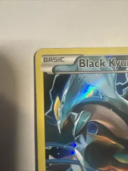 Pokemon TCG Black Kyurem XY Black Star Promos Holo Card XY80 Damaged - Image 2