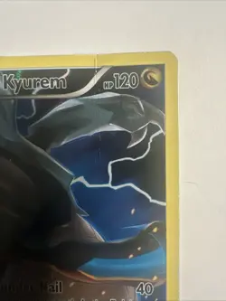 Pokemon TCG Black Kyurem XY Black Star Promos Holo Card XY80 Damaged - Image 3