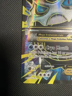 Pokemon Mega M Glalie EX Full Art Holo Rare Card 156/162 XY Breakthrough Mp - Image 5