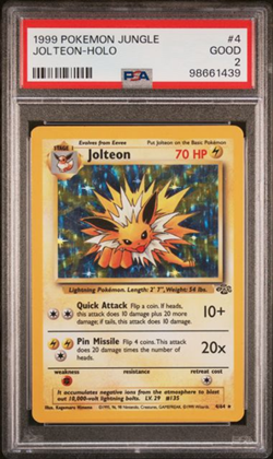 1999 Pokemon Jungle #4 Jolteon Holo PSA Graded Card 2 Good - Image 1