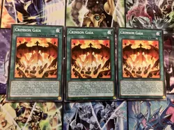 Yu-Gi-Oh! TCG Crimson Gaia SDCK-EN026 Common Card Set of 3 Player Red Dragon - Image 1
