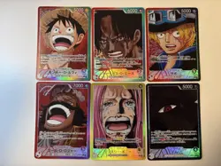 One Piece Card OP13 Leader Parallel God Pack Complete Inherited will Luffy Ace - Image 1