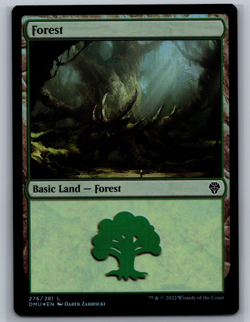 Magic The Gathering Dominaria United Forest #276/281 Foil Land MTG TCG CCG - Image 1