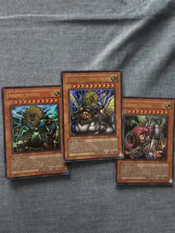 🔥 YUGIOH Great SPHINX Set Of 3 Full Ultra HOLOFOIL ANDRO THEINEN TELEIA EP1-EN - Image 1