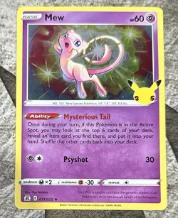 Pokemon Mew TCG Holo Rare Card Celebrations 011/025 - Image 1