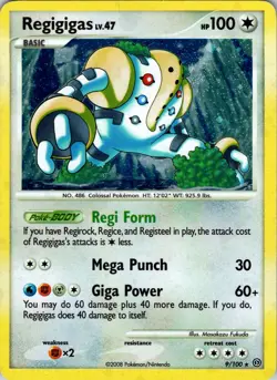 Regigigas 9/100 Holo Rare Stormfront Pokemon Card MP - Image 1