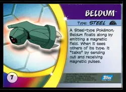 2004 Topps Advanced Challenge Beldum #7 Blue Logo Non Foil Pokemon Card - Image 2