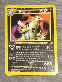 NM - Tyranitar - 31/75 - Neo Discovery - Pokemon Card - Image 1