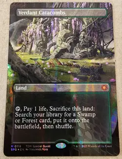 Verdant Catacombs - #118 (Borderless) (Dragonscale Foil) Special Guests - Mtg - Image 1