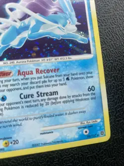 Pokemon TCG Suicune Secret Wonders 19/132 Holo Holo Rare Sleeved - Image 4