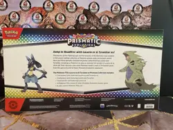 Pokemon TCG SV Prismatic Evolutions Lucario EX & Tyranitar EX Premium Collection - Image 2