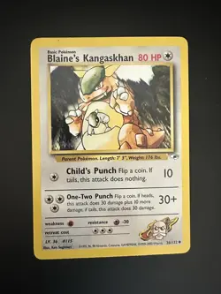 Blaine's Kangaskhan 36/132 Gym Heroes Regular LP Rare! Pokemon TCG - Image 1