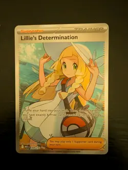 Lillie's Determination 169/132 Full Art Pokemon TCG Mega Evolution NM Pack Fresh - Image 1
