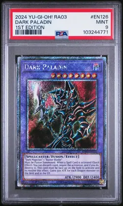 2024 YU-GI-OH! RA03-QUARTER CENTURY BONANZA 1ST ED #EN126 DARK PALADIN PSA 9 - Image 1
