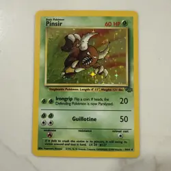 PINSIR HOLO Pokemon Card - Jungle Set Unlimited 9/64 - Rare 1999 Top Loader - Image 1