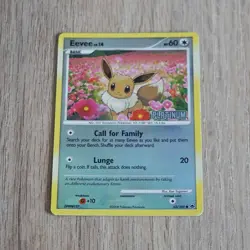Pokemon Eevee TCG Stamped Reverse Holo 62/100 Platinum Promo Card LP/MP - Image 1
