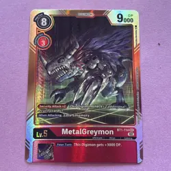 Digimon Card Game MetalGreymon BT1-114 SEC - Image 1