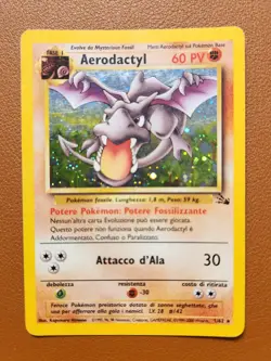 Aerodactyl - 1/62 - Fossil Unlimited 1999 - Holo Rare LP Pokemon Card WOTC - Image 1
