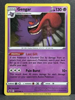 Pokemon TCG Chilling Reign Gengar Holo Rare Card 057/198 LP Condition - Image 1
