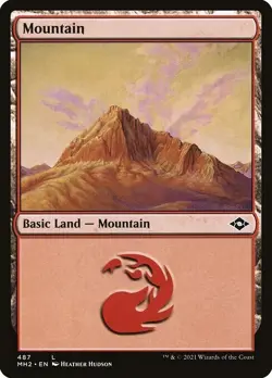 Lot of 20x ETCHED FOIL Mountain #487 Same Art - MH2 Modern - MTG Magic NM LAND - Image 1
