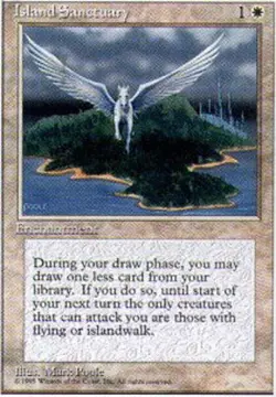 Island Sanctuary NM, English MTG Fourth Edition - Image 1