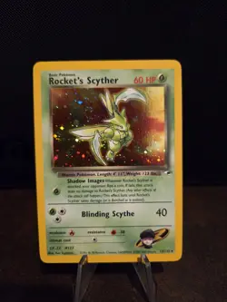 Pokemon TCG Rocket's Scyther 13/132 Holo Rare Gym Heroes 🌟HOLO SWIRL🌟 WOTC - Image 1