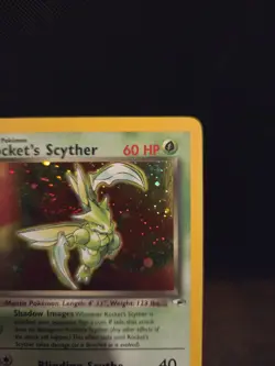 Pokemon TCG Rocket's Scyther 13/132 Holo Rare Gym Heroes 🌟HOLO SWIRL🌟 WOTC - Image 3