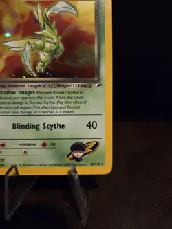 Pokemon TCG Rocket's Scyther 13/132 Holo Rare Gym Heroes 🌟HOLO SWIRL🌟 WOTC - Image 4