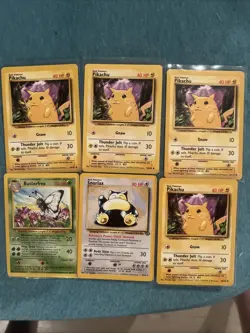 Pokemon TCG - Pikachu 58/102 Base Set Shadowless Snorlax 27/104 Butterfree 33 - Image 2