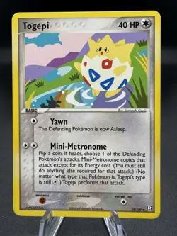 Pokemon TCG Togepi 50/109 Team Rocket Returns Uncommon Non Holo LP - Image 1