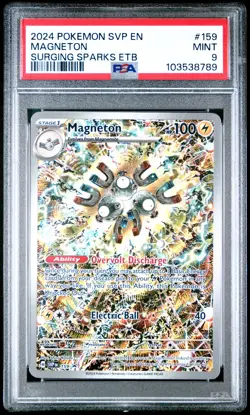 2024 POKEMON SVP EN-SV BLACK STAR PROMO #159 MAGNETON PSA 9 - Image 1