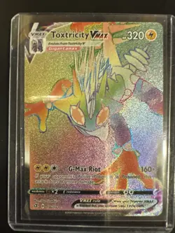 Toxtricity VMAX 196/192 Rainbow Secret Rare - 2020 Pokemon Rebel Clash NM/MT TCG - Image 1