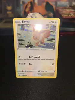 ✨Pokemon TCG Eevee SWSH190 Black Star Promo Galaxy Holo Swirl 🌀LP Condition✨ - Image 1