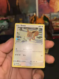 ✨Pokemon TCG Eevee SWSH190 Black Star Promo Galaxy Holo Swirl 🌀LP Condition✨ - Image 4