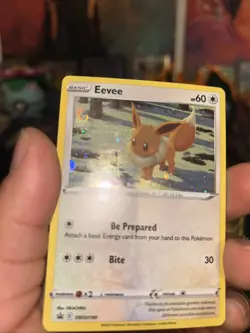 ✨Pokemon TCG Eevee SWSH190 Black Star Promo Galaxy Holo Swirl 🌀LP Condition✨ - Image 5