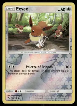 Pokemon Tcg Eevee [Reverse Holo] #105 Pokemon Ultra Prism LP - Image 1