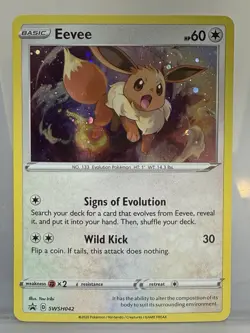 Eevee SWSH042 - Sword & Shield Black Star Promo Cosmos Holo Pokemon TCG - Image 1