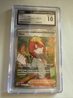 2025 Pokemon Prismatic Evolutions Mela 140/131 Ultra Rare CGC 10 Gem Mint - Image 1